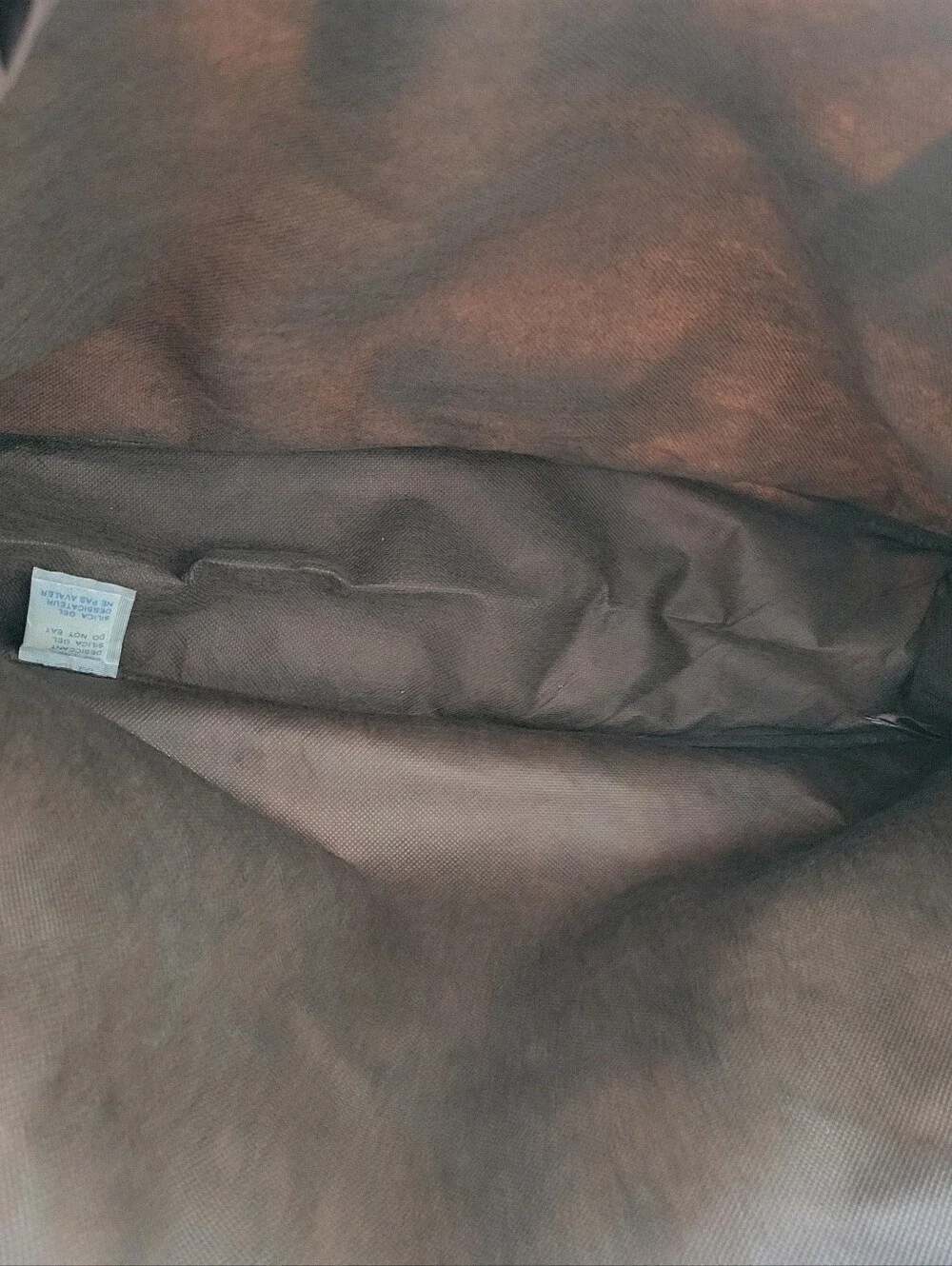 John Varvatos Cream/Brown Canvas Shoulder Strap And Carry Bag 13.5